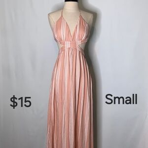 Forever 21 Striped Cutout Dress